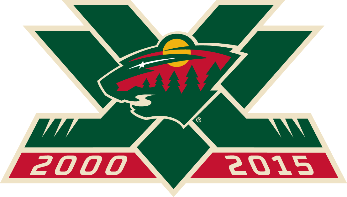 Minnesota Wild 2015 Anniversary Logo iron on heat transfer